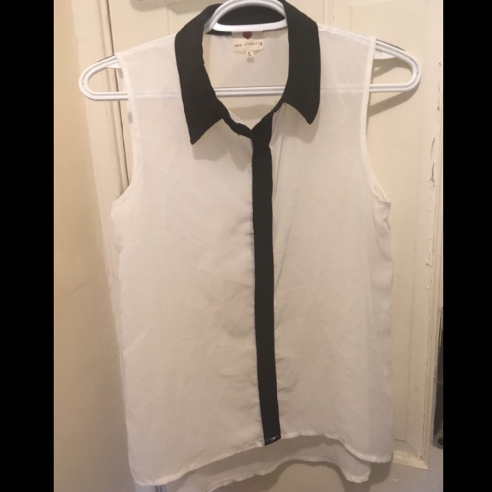 Sheer button up blouse